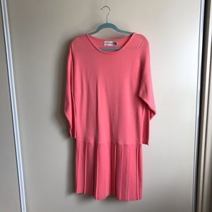 Vintage coral Prophecy drop waist knit dress